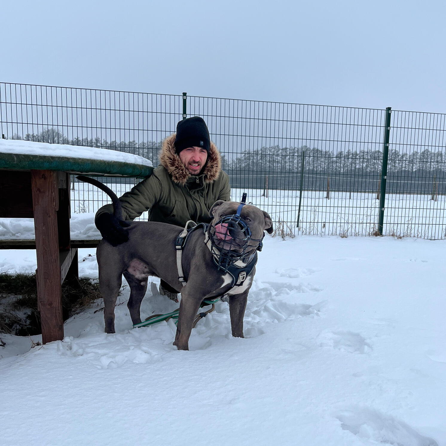 Hund Sam und Daniel Hund Sam